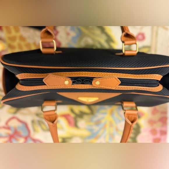 YVES SAINT LAURENT Vintage YSL PVC/Canvas Top Handle Boston Bag - Black/Brown - Picture 13 of 16